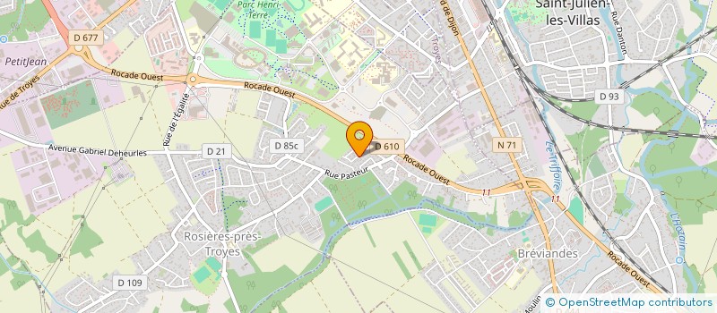 localisation de l'entreprise SCI LES RELANDINES  ROSIERES-PRES-TROYES