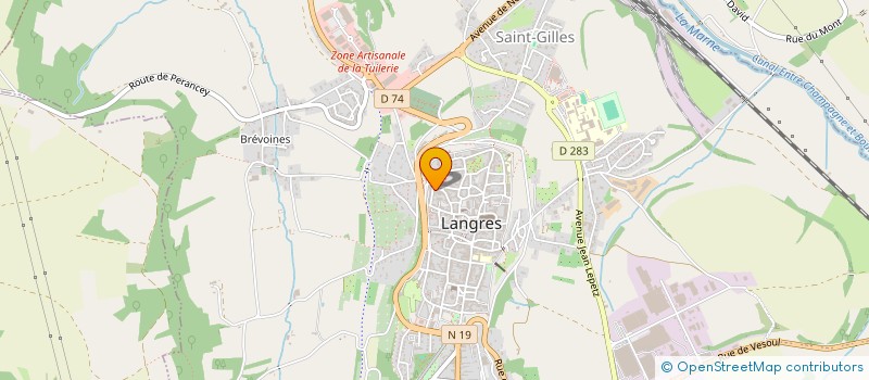 localisation de l'entreprise SCI LES REMPARTS  LANGRES