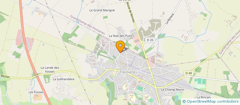 localisation de l'entreprise SCI LES REMPARTS INVEST  TREILLIERES