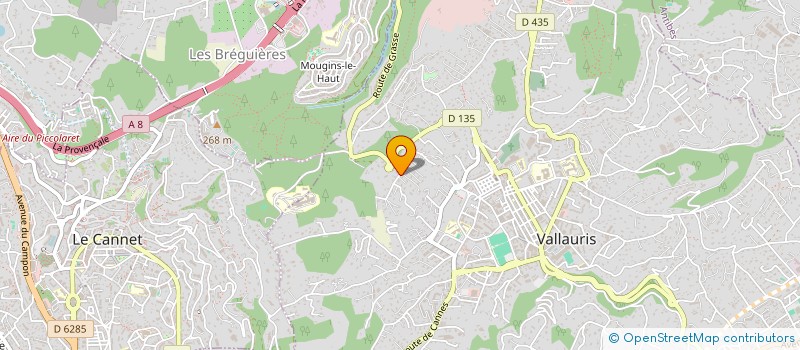 localisation de l'entreprise SCI LES RESTANQUES V à VALLAURIS