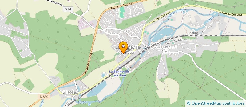 localisation de l'entreprise SCI LES RETOMBEES D OLIVET à LA BONNEVILLE-SUR-ITON
