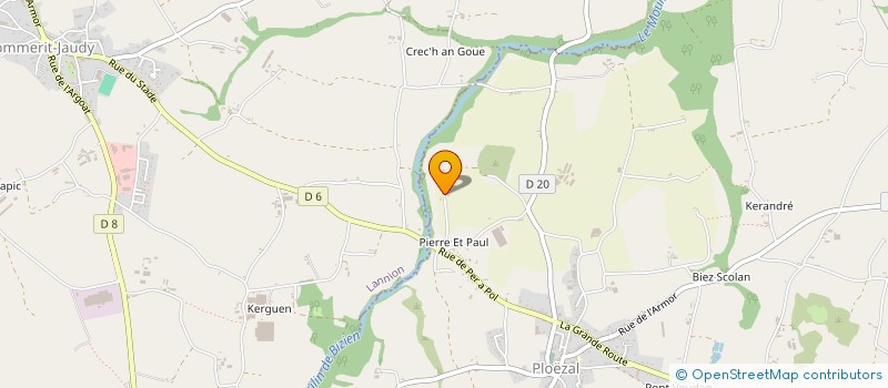 localisation de l'entreprise SCI LES RHODOS  PLOUEC DU TRIEUX