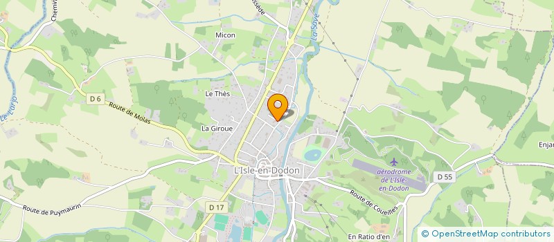 localisation de l'entreprise SCI LES RIBEIRO  L'ISLE-EN-DODON