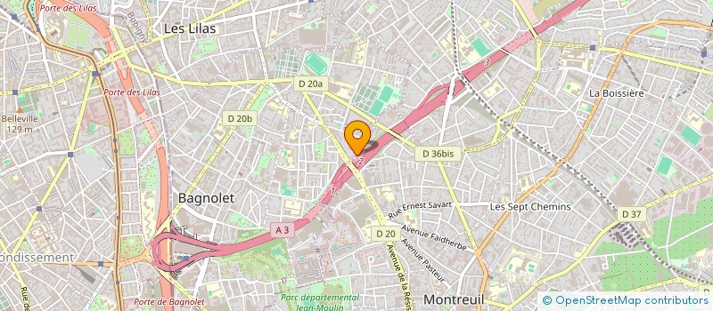 localisation de l'entreprise SCI LES RIGONDES à BAGNOLET