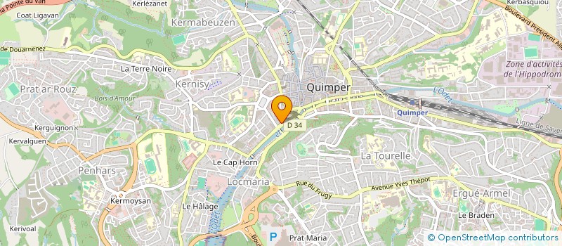 localisation de l'entreprise SCI LES RIVES DE L'ODET  QUIMPER