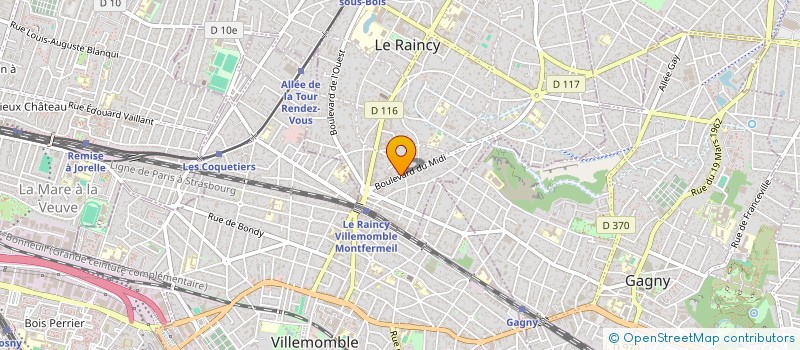 localisation de l'entreprise SCI LES RIVES DE L OUEST à LE RAINCY