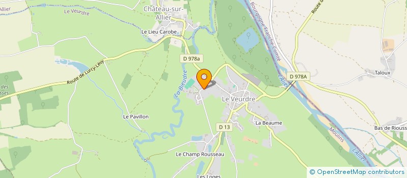 localisation de l'entreprise SCI LES RIVES DU BOURBONNAIS  LE VEURDRE