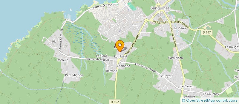 localisation de l'entreprise SCI LES RIVES DU LAC  SANGUINET