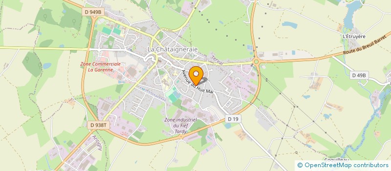 localisation de l'entreprise SCI LES RIVES DU LAY  LA CHATAIGNERAIE