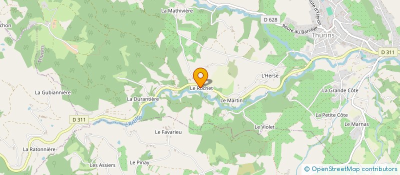 localisation de l'entreprise SCI LES ROCHES  YZERON