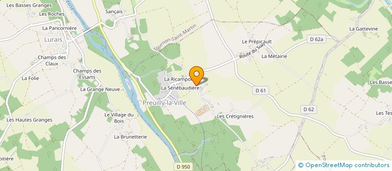 localisation de l'entreprise SCI LES ROCHES à PREUILLY-LA-VILLE