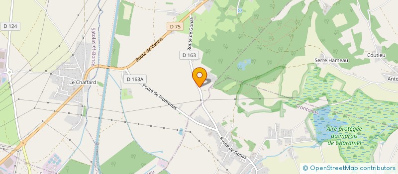 localisation de l'entreprise SCI LES ROCHES  CHAMAGNIEU