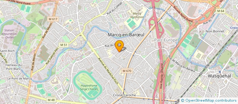 localisation de l'entreprise SCI LES ROCHES BLANCHES à MARCQ-EN-BARŒUL