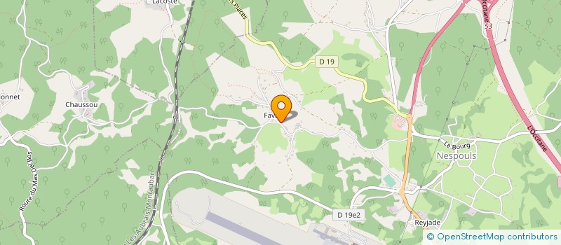 localisation de l'entreprise SCI LES ROCHES DE FAVARS à NESPOULS
