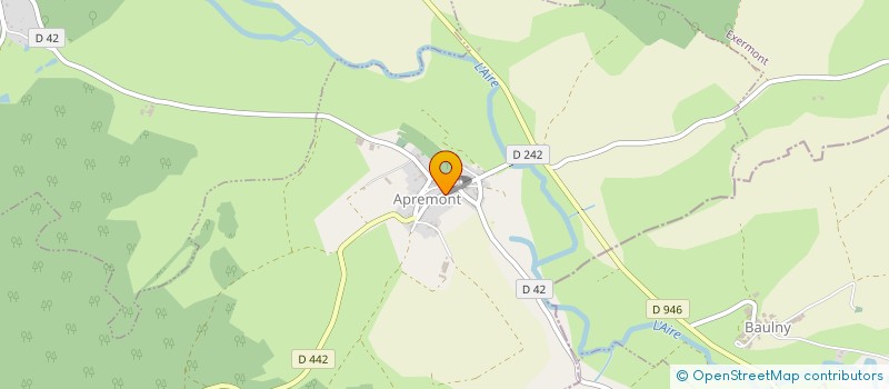 localisation de l'entreprise SCI LES ROCHES DE L'ARGONNE  APREMONT