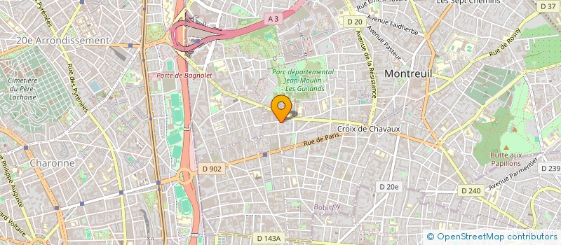 localisation de l'entreprise SCI LES ROIS DU BOIS  MONTREUIL
