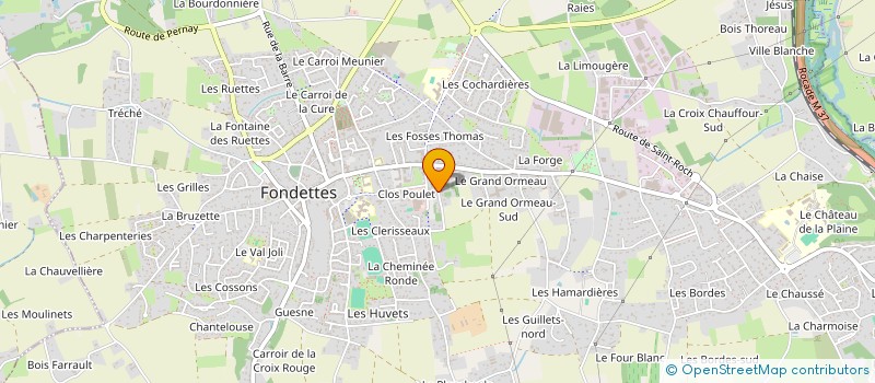 localisation de l'entreprise SCI LES RONCIERES à FONDETTES