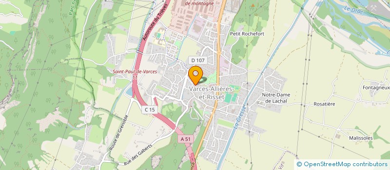 localisation de l'entreprise SCI LES ROSEAUX à VARCES-ALLIERES-ET-RISSET