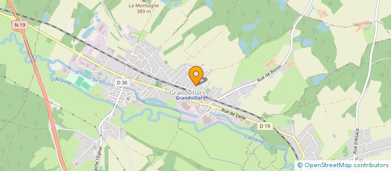 localisation de l'entreprise SCI LES ROSELETS à GRANDVILLARS