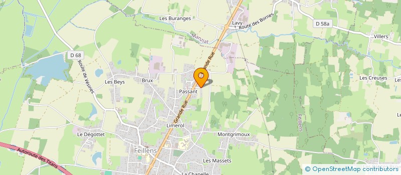 localisation de l'entreprise SCI LES ROSELETS  FEILLENS