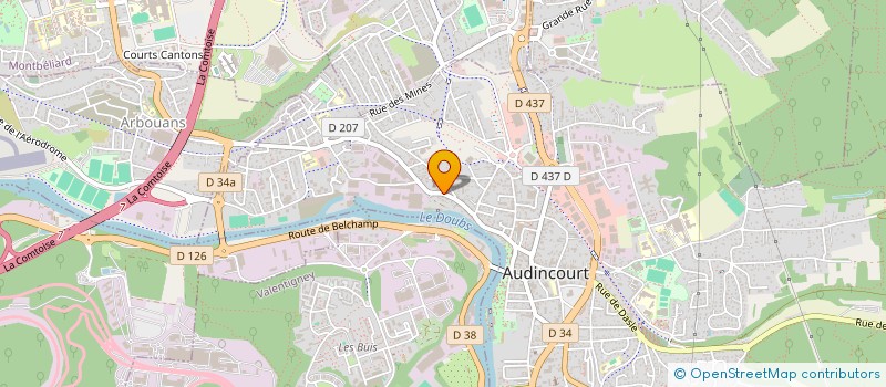 localisation de l'entreprise SCI LES ROSES  AUDINCOURT