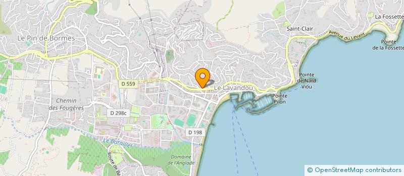 localisation de l'entreprise SCI LES ROSES à LE LAVANDOU
