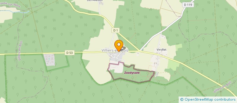 localisation de l'entreprise SCI LES ROSES DE LA BOUTONNE  VILLIERS-EN-BOIS