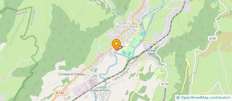 localisation de l'entreprise SCI LES ROSES DE LA CERE à VIC-SUR-CERE