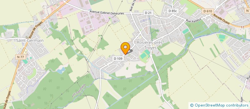 localisation de l'entreprise SCI LES ROSIERES  ROSIERES-PRES-TROYES