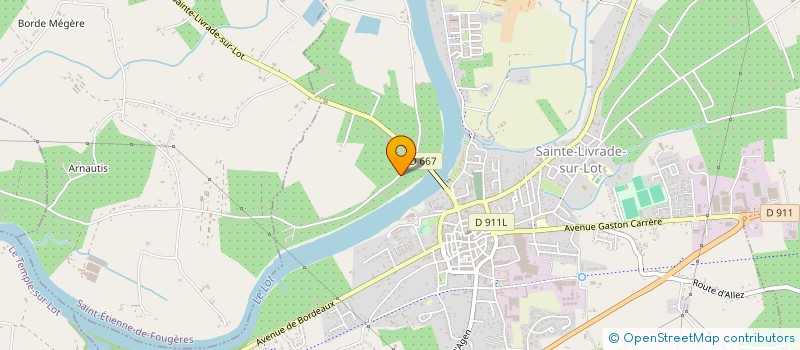 localisation de l'entreprise SCI LES ROSIERS  SAINTE LIVRADE SUR LOT