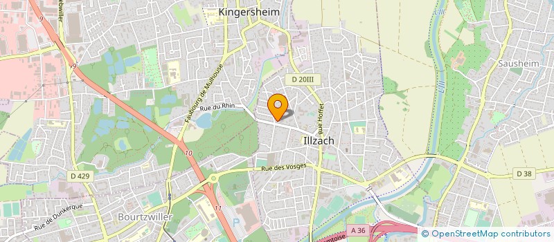 localisation de l'entreprise SCI LES ROSSIGNOLS  ILLZACH