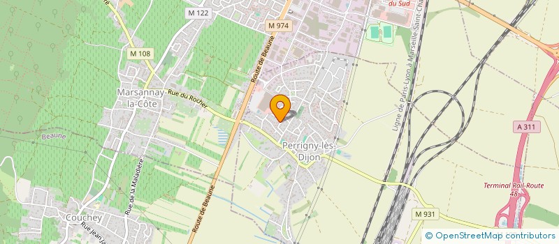 localisation de l'entreprise SCI LES ROUSSOTTES  PERRIGNY-LES-DIJON