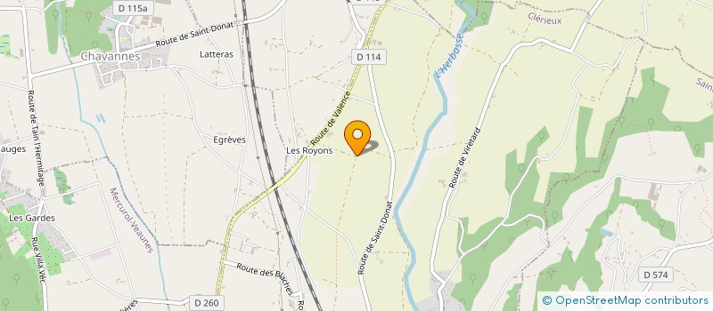 localisation de l'entreprise SCI LES ROYONS  CLERIEUX