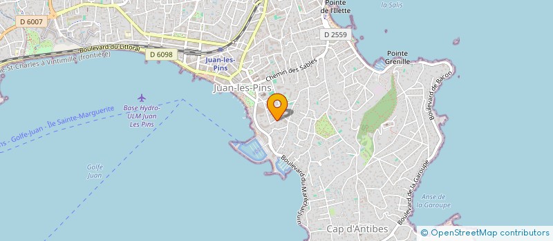 localisation de l'entreprise SCI LES SABLES à ANTIBES