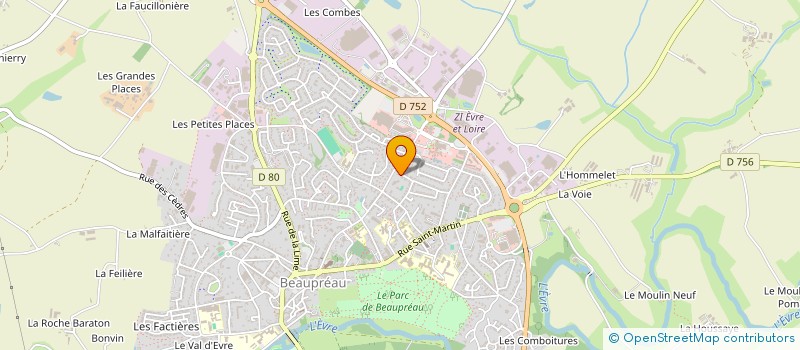 localisation de l'entreprise SCI LES SABLES  BEAUPREAU-EN-MAUGES