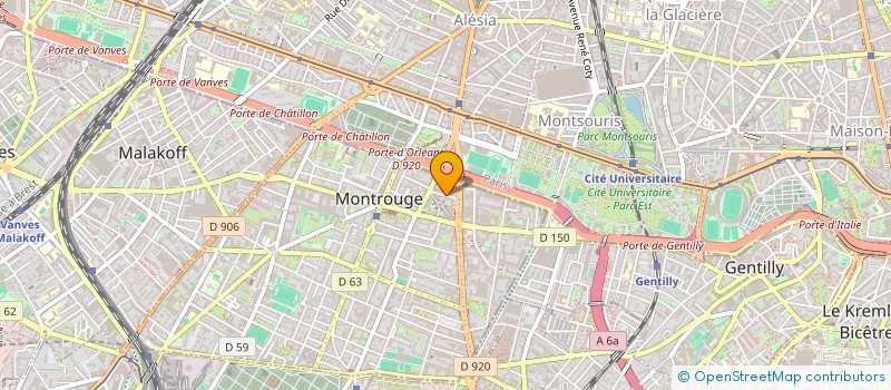 localisation de l'entreprise SCI LES SABLONS  MONTROUGE