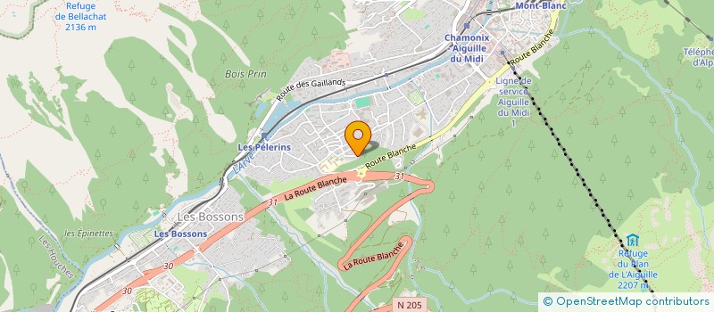 localisation de l'entreprise SCI LES SABOTS D'HELENE à CHAMONIX-MONT-BLANC