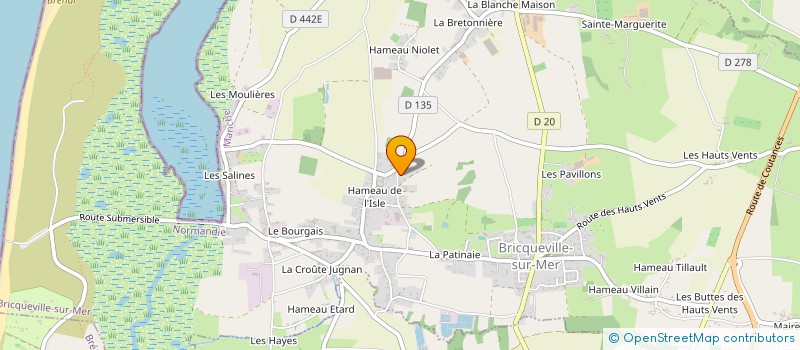 localisation de l'entreprise SCI LES SALINES  BRICQUEVILLE-SUR-MER