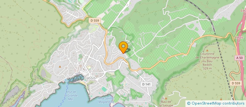 localisation de l'entreprise SCI LES SANTOLINES à CASSIS