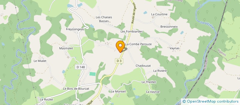 localisation de l'entreprise SCI LES SAPINS  ORGNAC-SUR-VEZERE