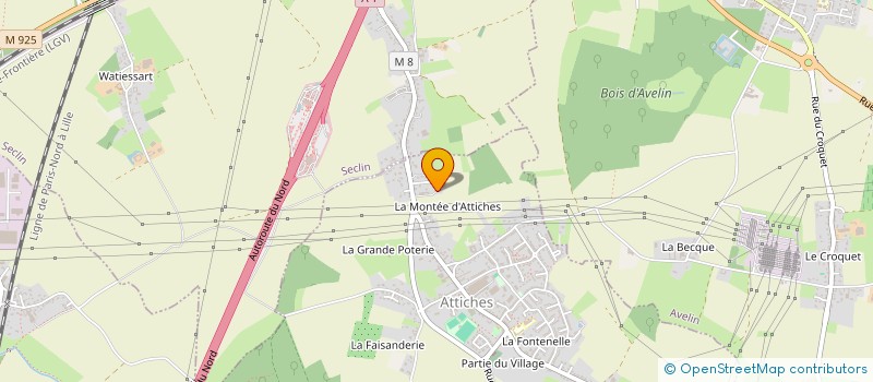 localisation de l'entreprise SCI LES SARATS  ATTICHES