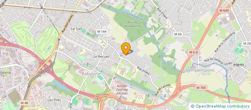 localisation de l'entreprise SCI LES SARCELLES à VILLENEUVE-D'ASCQ