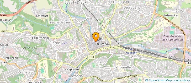 localisation de l'entreprise SCI LES SASSAFRAS  QUIMPER