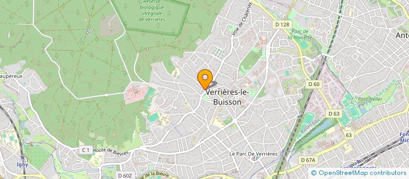 localisation de l'entreprise SCI LES SAUBERGEAUX  VERRIERES-LE-BUISSON