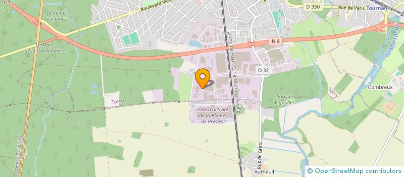 localisation de l'entreprise SCI LES SAULES  GRETZ-ARMAINVILLIERS