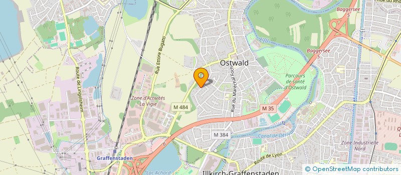 localisation de l'entreprise SCI LES SAULES  OSTWALD