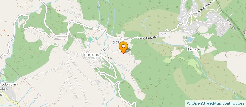 localisation de l'entreprise SCI LES SAUSSES  TOURTOUR