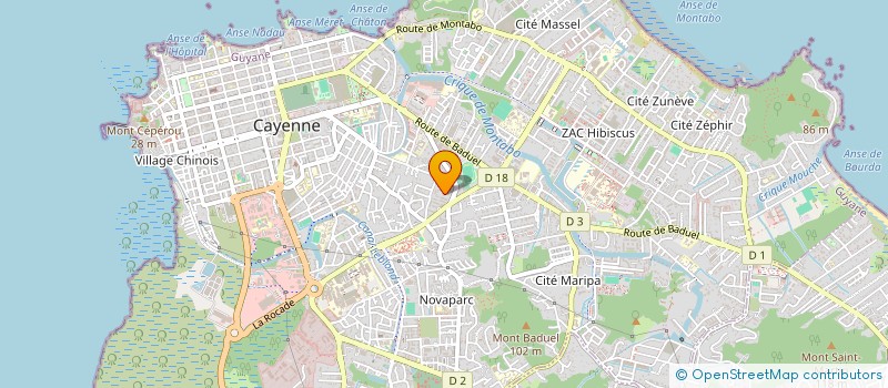 localisation de l'entreprise SCI LES SAVANES DE MONTSINERY  CAYENNE