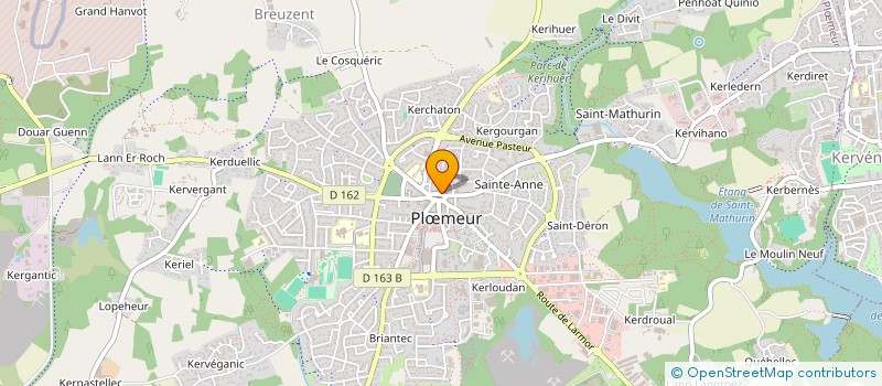 localisation de l'entreprise SCI LES SAVEURS  PLOEMEUR