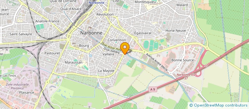localisation de l'entreprise SCI LES SCARABEES  NARBONNE